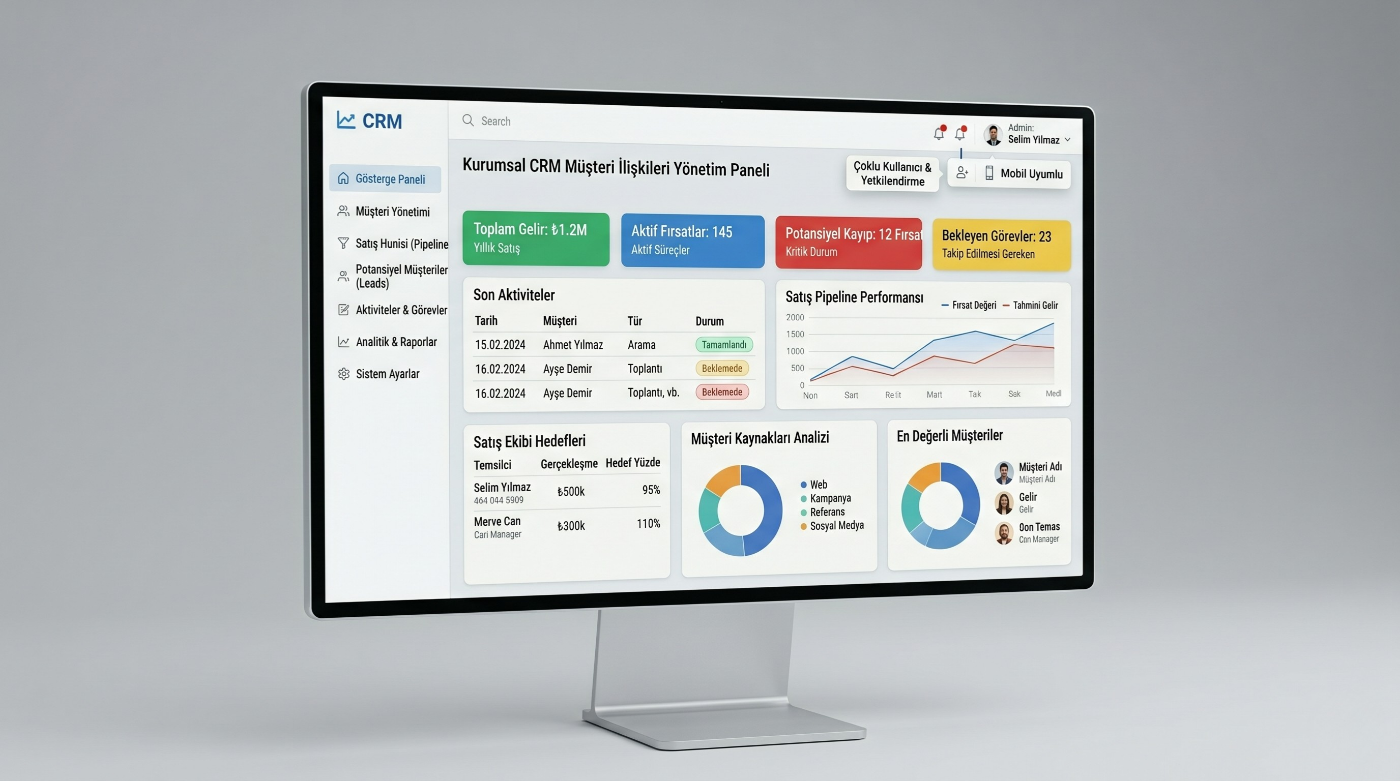 CRM Müşteri Takip Sistemi
